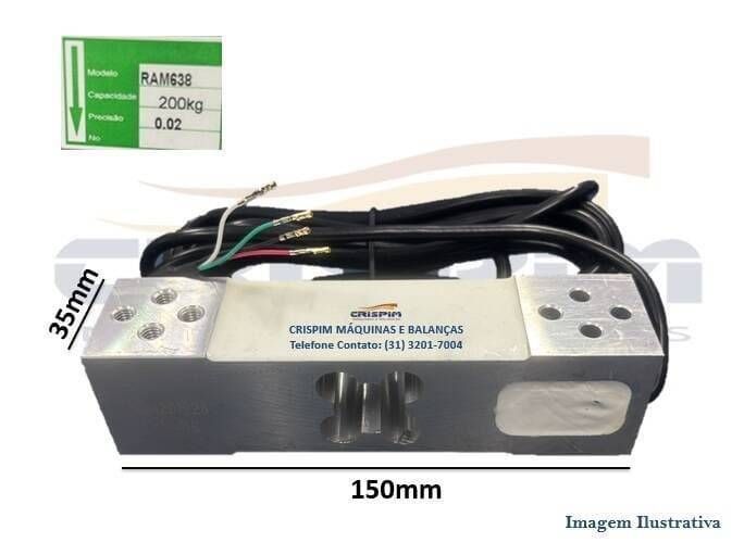 CÉLULA DE CARGA 200KG RAMUZA RAM 638 4 FUROS - Foto 1