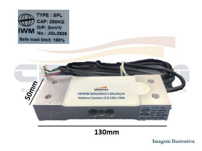 CELULA DE CARGA 250KG WELMY M8 2 FUROS - Foto 1