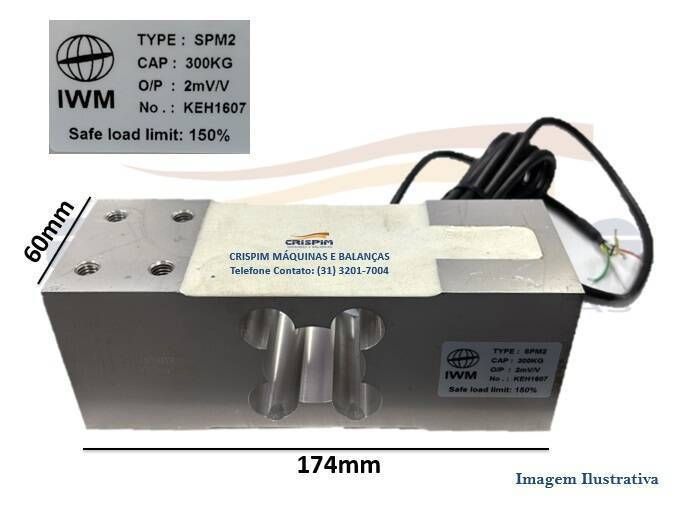 CELULA DE CARGA 300KG SPM2 0/4 FUROS - Foto 1