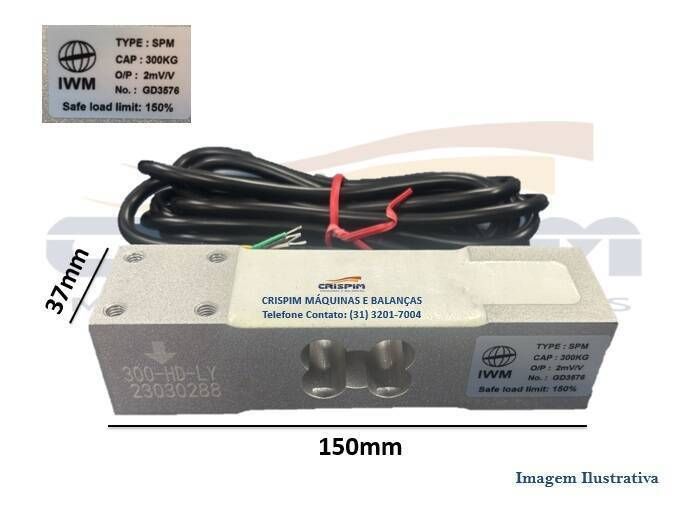 CELULA DE CARGA 300KG TRIUNFO SLIM 4/0 FUROS - Foto 1