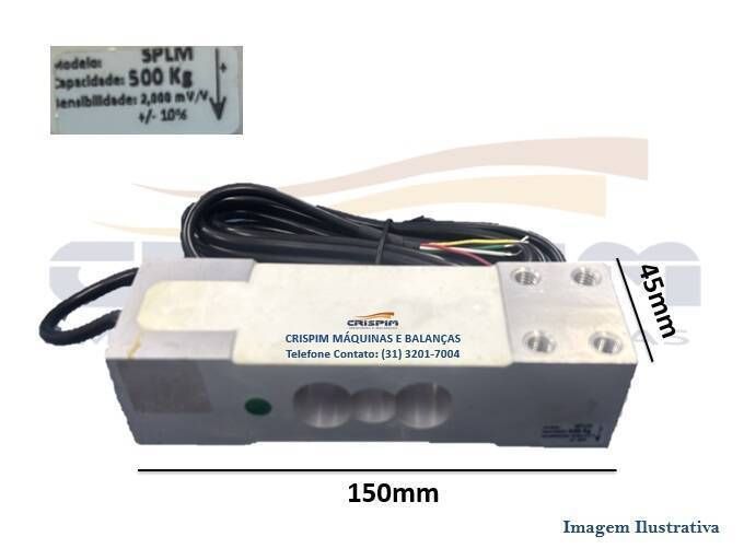 CELULA DE CARGA 500KG URANO SPLM500D 0/4 FUROS - Foto 1