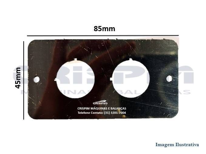 CHAPA PAINEL PARA CHAVE L/D SIEMSEN INOX - Foto 1