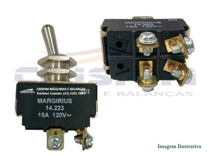 CHAVE 15A 120V MARGIRIUS 14.223 (4 LIGAÇÕES) - Foto 1