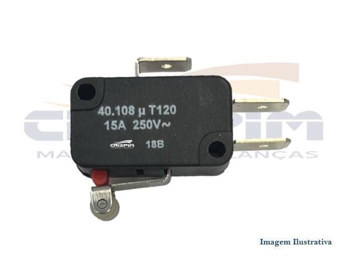 CHAVE MICRO 40108 15A 250VCA C/ROLETE USO GERAL SI - Foto 1