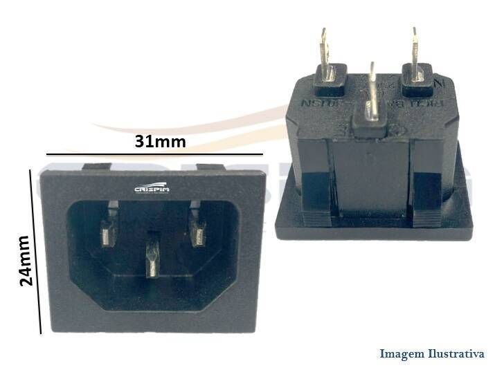 CONECTOR CABO ALIMENTAÇÃO 3 PINOS BALANÇA ELGIN SA - Foto 1
