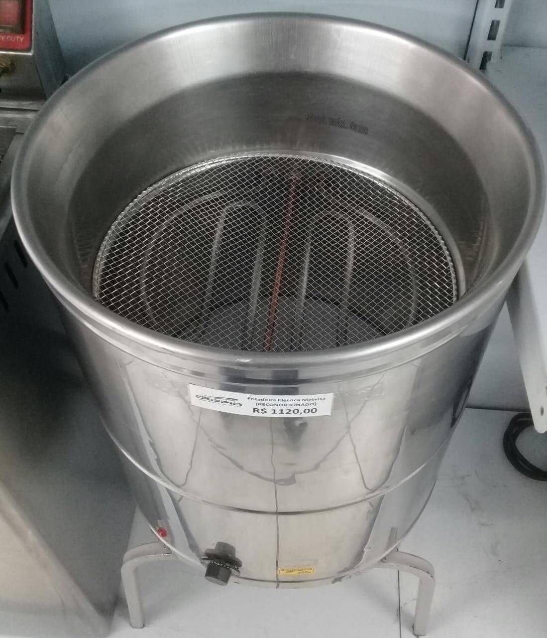 FRITADEIRA ELETRICA REDONDA METVISA 10 L REFORMADA - Foto 1