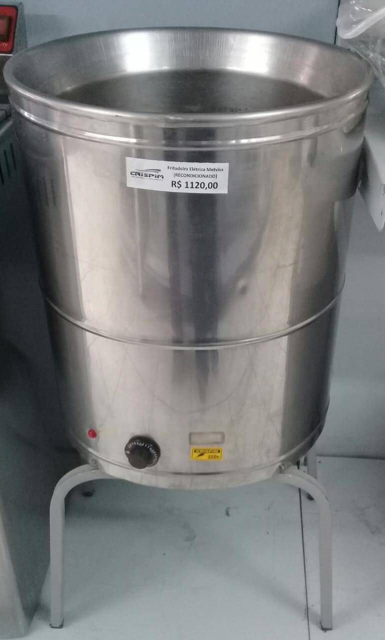 FRITADEIRA ELETRICA REDONDA METVISA 10 L REFORMADA - Foto 2