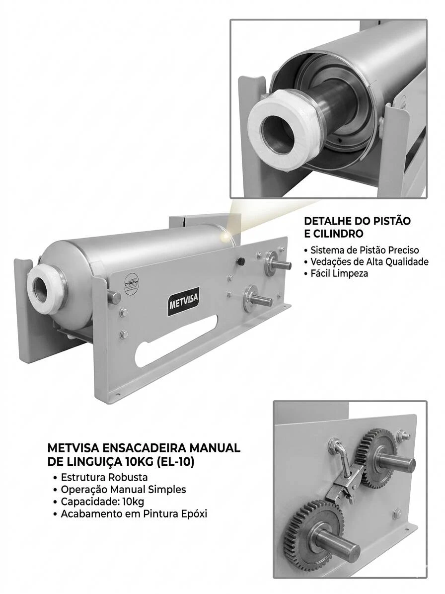 Ensacadeira de linquiça METVISA 10kgs manual NOVO - Foto 1