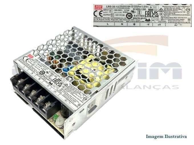 FONTE 12VDC 3A MEANWELL FORNO PRATICA COPA / ROCKE - Foto 1