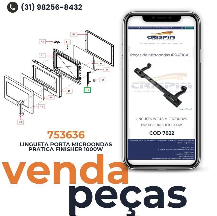 LINGUETA PORTA MICROONDAS PRATICA FINISHER 1000W - Foto 2