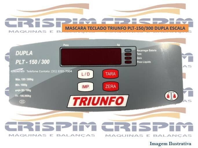 MASCARA TECLADO TRIUNFO PLT-150/300 DUPLA ESCALA - Foto 1