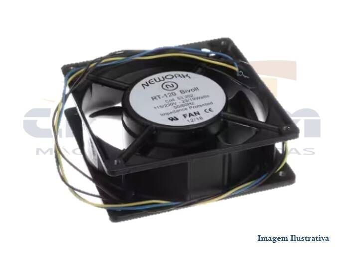 MICROVENTILADOR NEWORK RT 120 ROLAMENTO FORNO PRAT - Foto 1