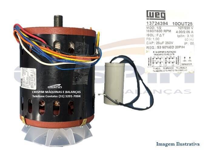 MOTOR 1/2 HP CORTA-FRIOS BERMAR CARRINHO 300/330MM - Foto 1