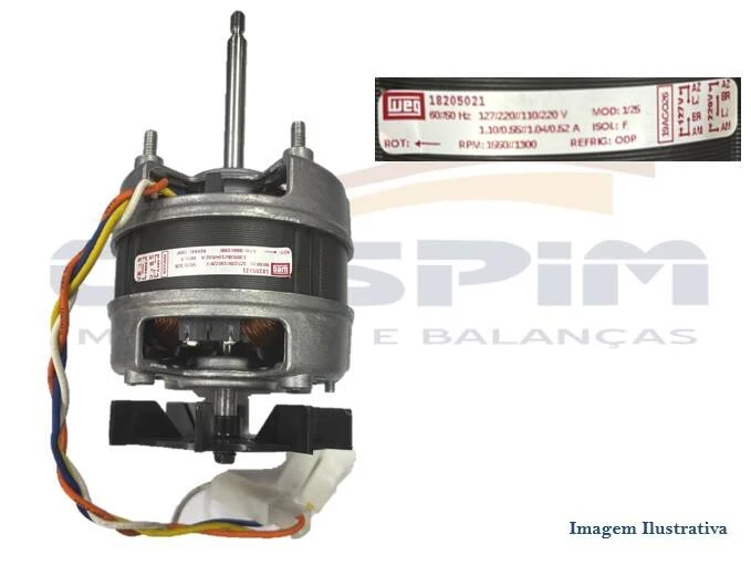 MOTOR MONOFASICO 1/25CV 127/220V 50/60HZ FORNO G.P - Foto 1
