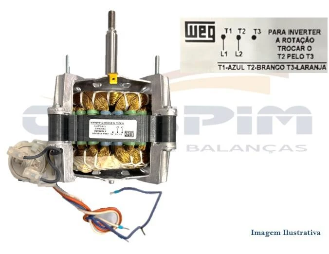 MOTOR MONOFÁSICO WEG 1/10CV 50/60 C/REV IP00 FORNO - Foto 1