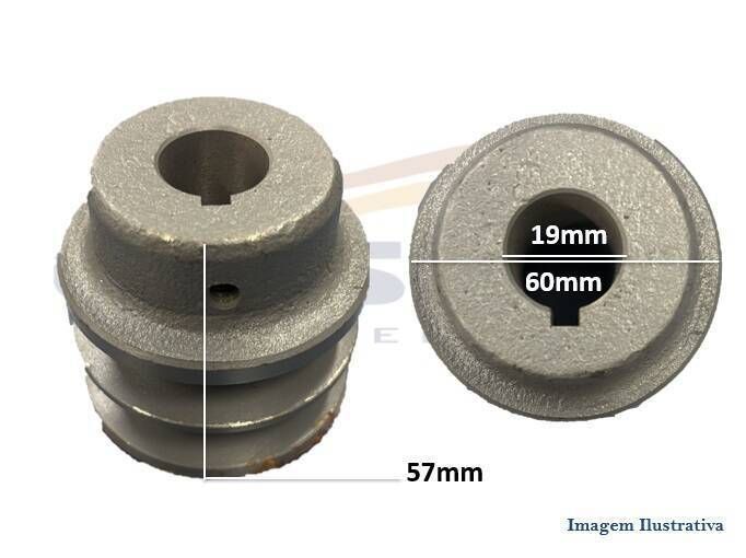 POLIA BATEDEIRA VENÂNCIO FERRO 60 A2 F. 19,05 CHAV - Foto 1