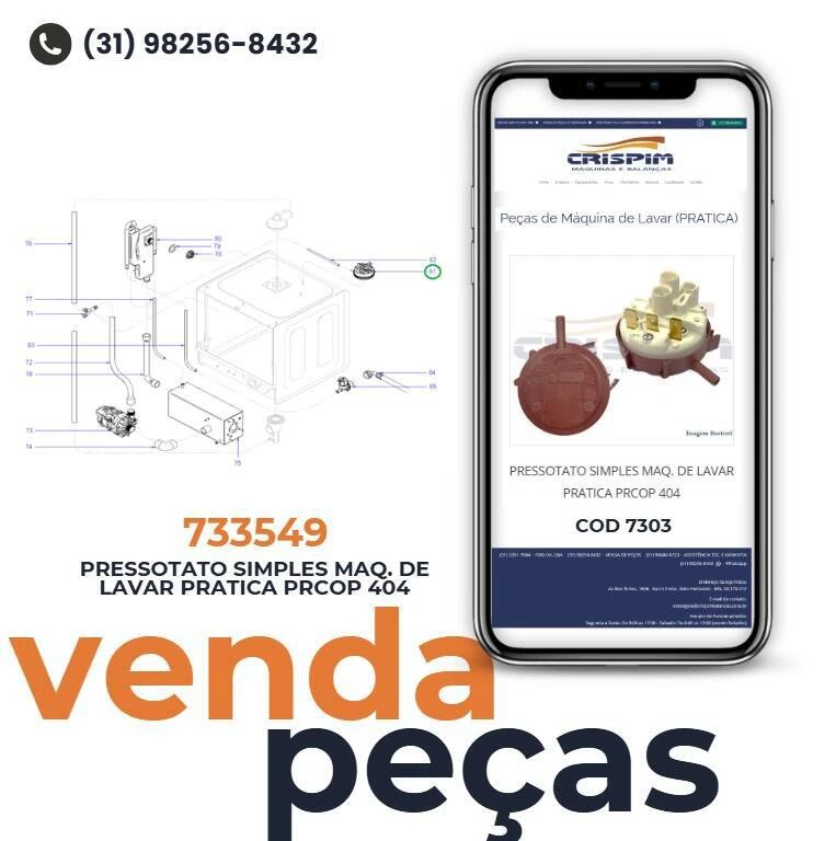 PRESSOTATO SIMPLES MAQ. DE LAVAR PRATICA PRCOP 404 - Foto 2