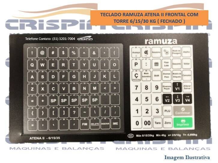 TECLADO RAMUZA ATENA II FRONTAL COM TORRE 6/15/30 - Foto 1