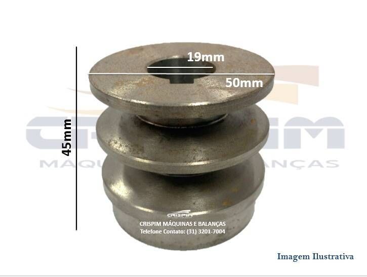 POLIA BATEDEIRA G.PANIZ BP-18C FERRO - Foto 1
