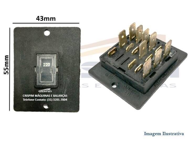 CHAVE SELETORA 20A 43 X 55 MM MOEDOR BECCARO - Foto 1