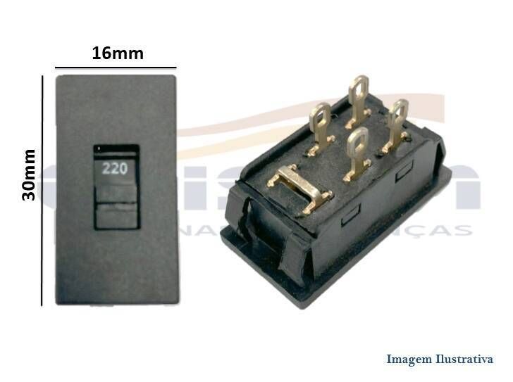 CHAVE SELETORA 10A 16 X 30 MM USO GERAL S/CABO - Foto 1