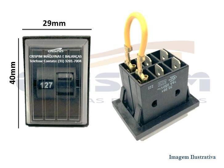 CHAVE SELETORA 16A 29 X 40 MM 30201 M2FT4FE3GY COM - Foto 1