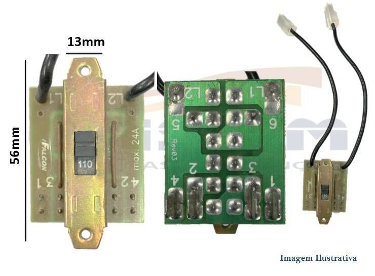 CHAVE SELETORA 24A 13 X 56 MM C/ PLACA LIQUIDIFICA - Foto 1