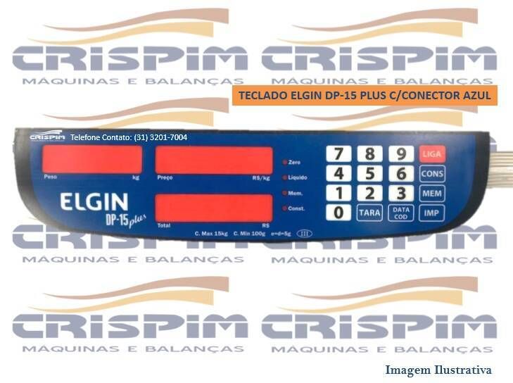TECLADO ELGIN DP-15 PLUS C/CONECTOR AZUL - Foto 1
