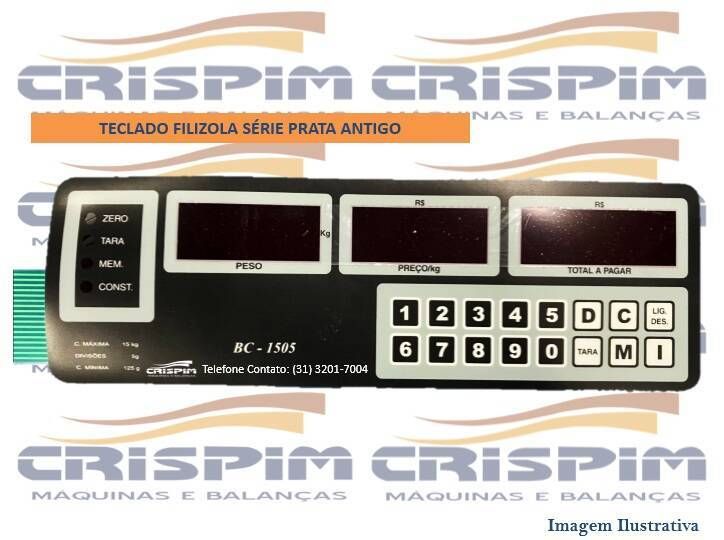 TECLADO FILIZOLA SÉRIE PRATA ANTIGO - Foto 1