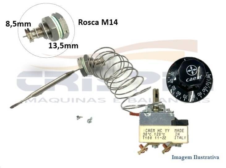 TERMOSTATO 30 A 120C 30A C/BUCHA CAEM M14 - Foto 1