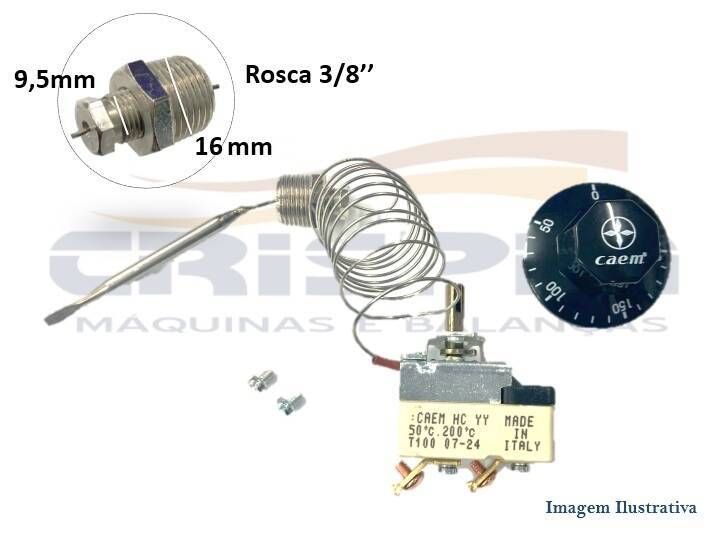 TERMOSTATO 50 A 200C 30A C/BUCHA CAEM 3/8 - Foto 1