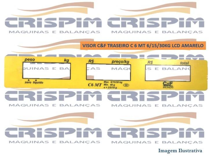 VISOR C&F TRASEIRO C 6 MT 6/15/30KG LCD AMARELO - Foto 1