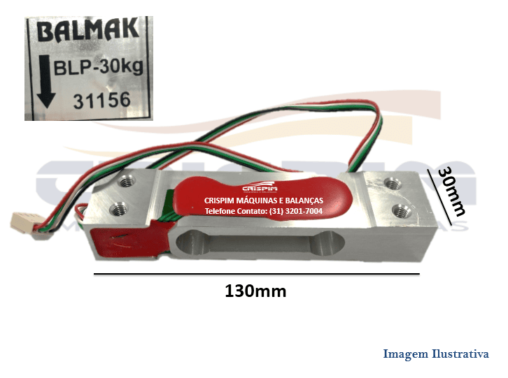 CELULA DE CARGA 30KG BALMAK COM CONECTOR - Foto 1