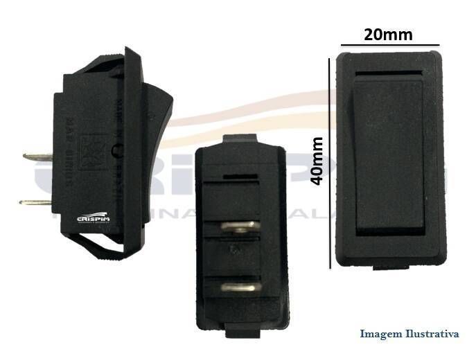 CHAVE L/D 10A 250V PRETA 20X40 CORTA FRIOS GURAL G - Foto 1