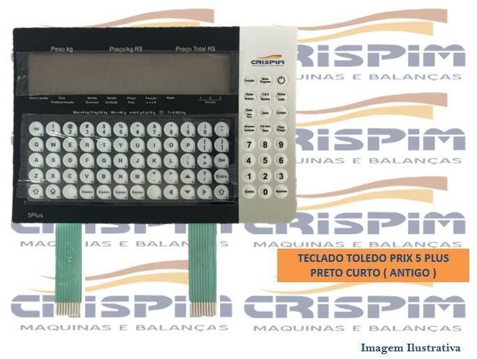 TECLADO TOLEDO PRIX 5 PLUS PRETO CURTO ( ANTIGO ) - Foto 1
