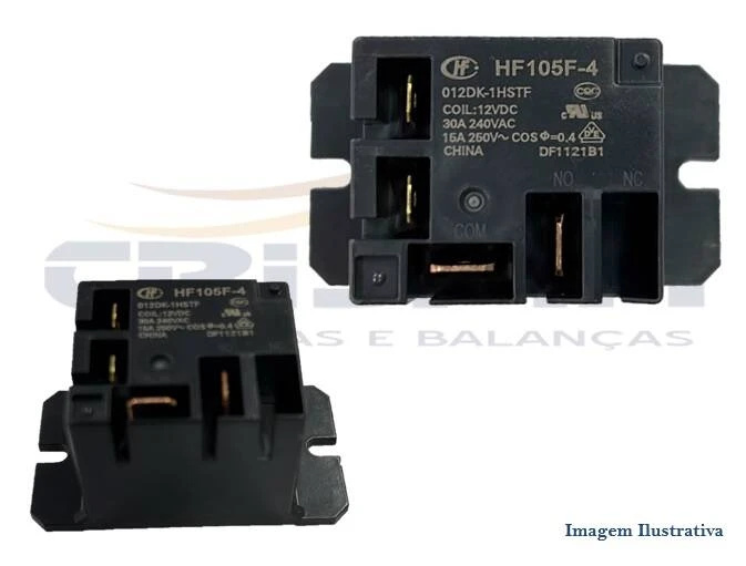 RELE HF 105F-4 30A CONTROLADOR MASSEIRA BRAESI PR- - Foto 1