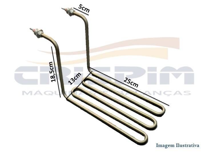 RESISTENCIA 3.000W 220V ACO INOX TUBULAR S/ - Foto 1