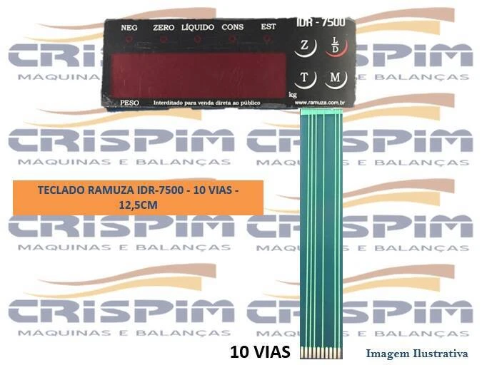 TECLADO RAMUZA IDR-7500 - 10 VIAS - 15CM - Foto 1