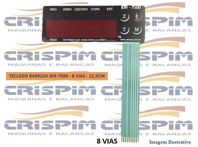 TECLADO RAMUZA IDR-7500 - 8 VIAS - 12,5CM - Foto 1