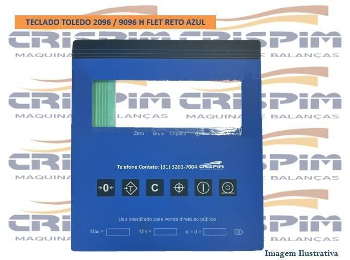 TECLADO TOLEDO 2096 / 9096 H FLET RETO AZUL - Foto 1