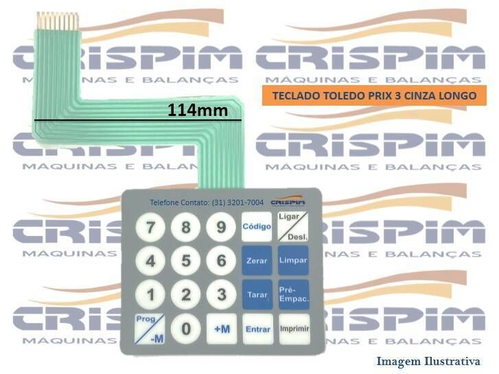 TECLADO TOLEDO PRIX 3 CINZA LONGO - Foto 1
