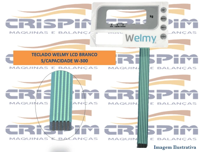 TECLADO WELMY LCD BRANCO S/CAPACIDADE W-300 - Foto 1
