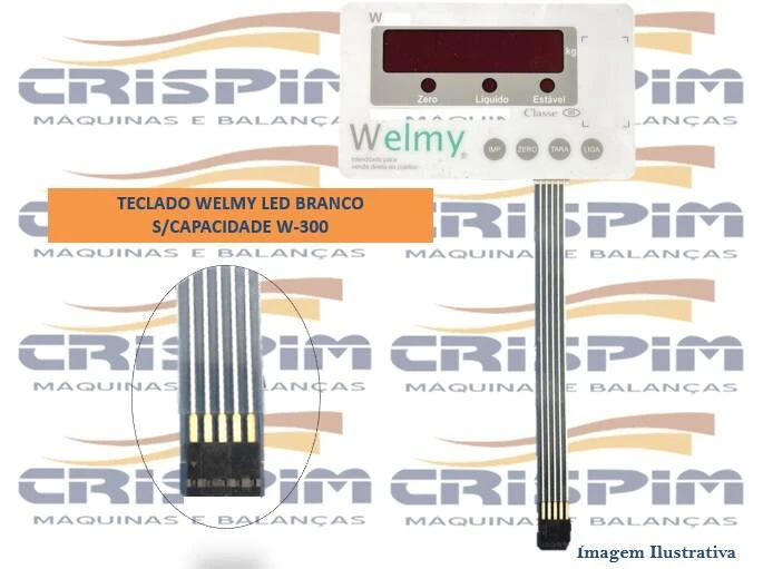 TECLADO WELMY LED BRANCO S/CAPACIDADE W-300 - Foto 1