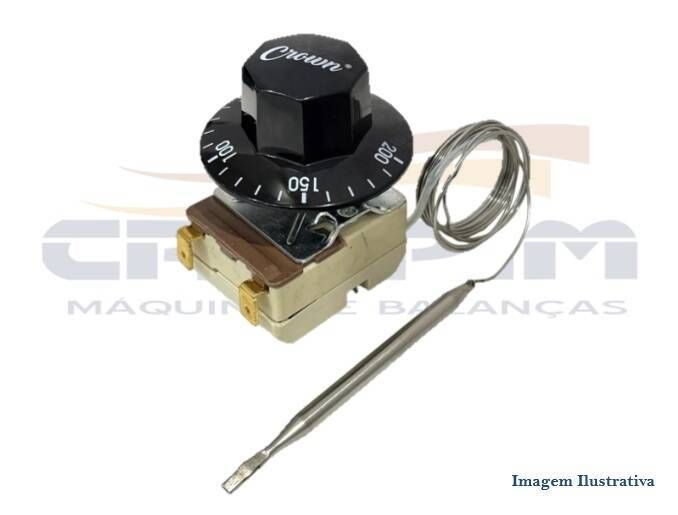 TERMOSTATO 50 A 200C 20A S/BUCHA CROWN - Foto 1