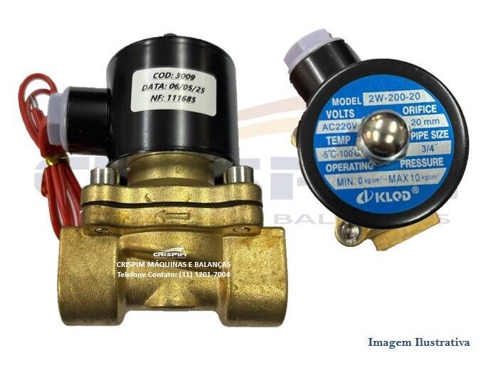 VALVULA SOLENOIDE MAQ. VACUO R.BAIÃO 3/4 COMPLETA - Foto 1