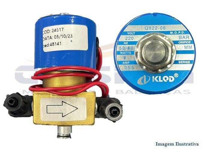 VALVULA SOLENOIDE MÁQ. VACUO R.BAIÃO BICO 2 COTOV. - Foto 1