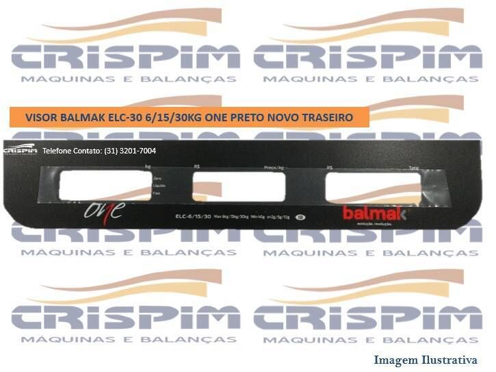 VISOR BALMAK ELC-30 6/15/30KG ONE PRETO NOVO TRASE - Foto 1