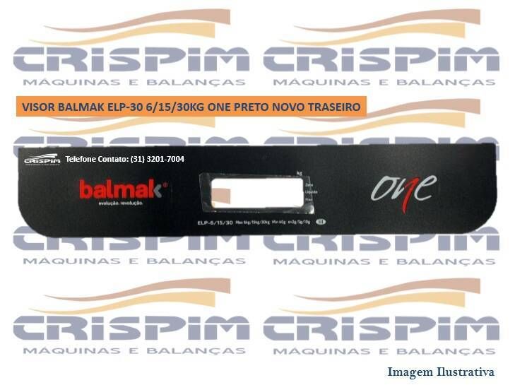 VISOR BALMAK ELP-30 6/15/30KG ONE PRETO NOVO TRASE - Foto 1