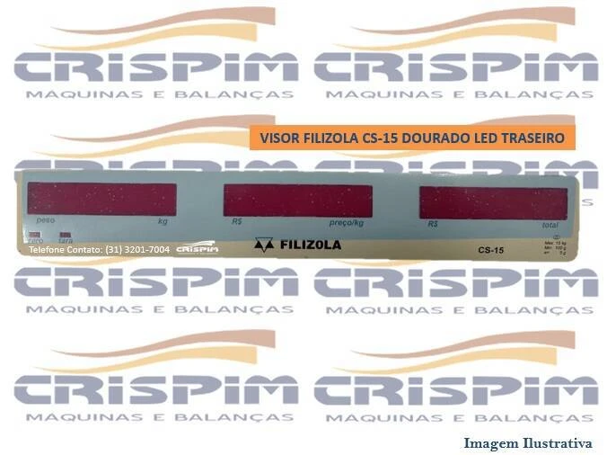 VISOR FILIZOLA CS-15 DOURADO LED TRASEIRO - Foto 1
