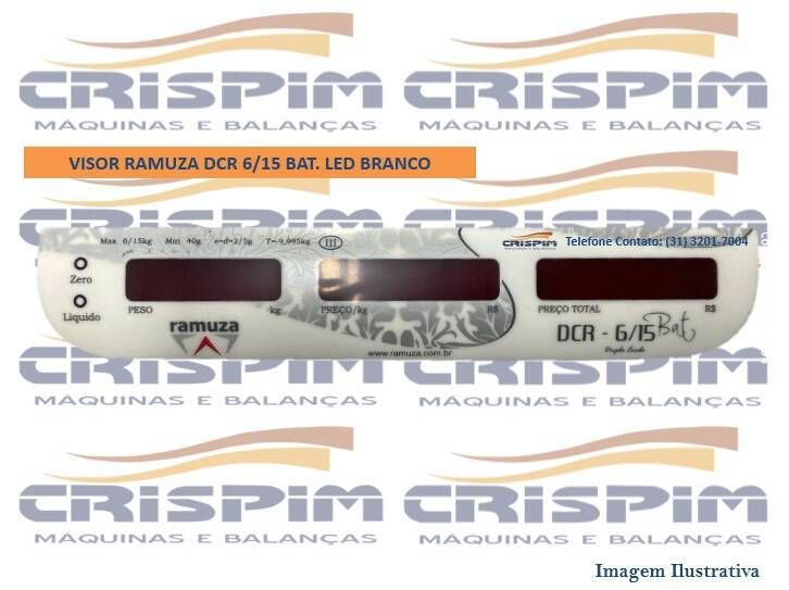 VISOR RAMUZA DCR 6/15 BAT. LED BRANCO - Foto 1